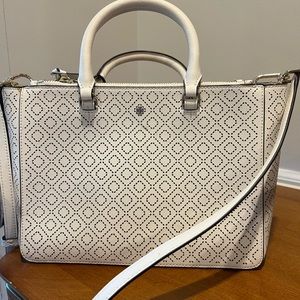 Tory Burch Double Handle Multi-Zip Small Tote and cross body bag